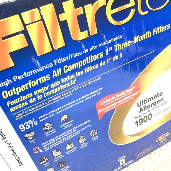 Filtrete 2 Pack Allergen MPR 1900 Air Filter NWT - Picture 8 of 15